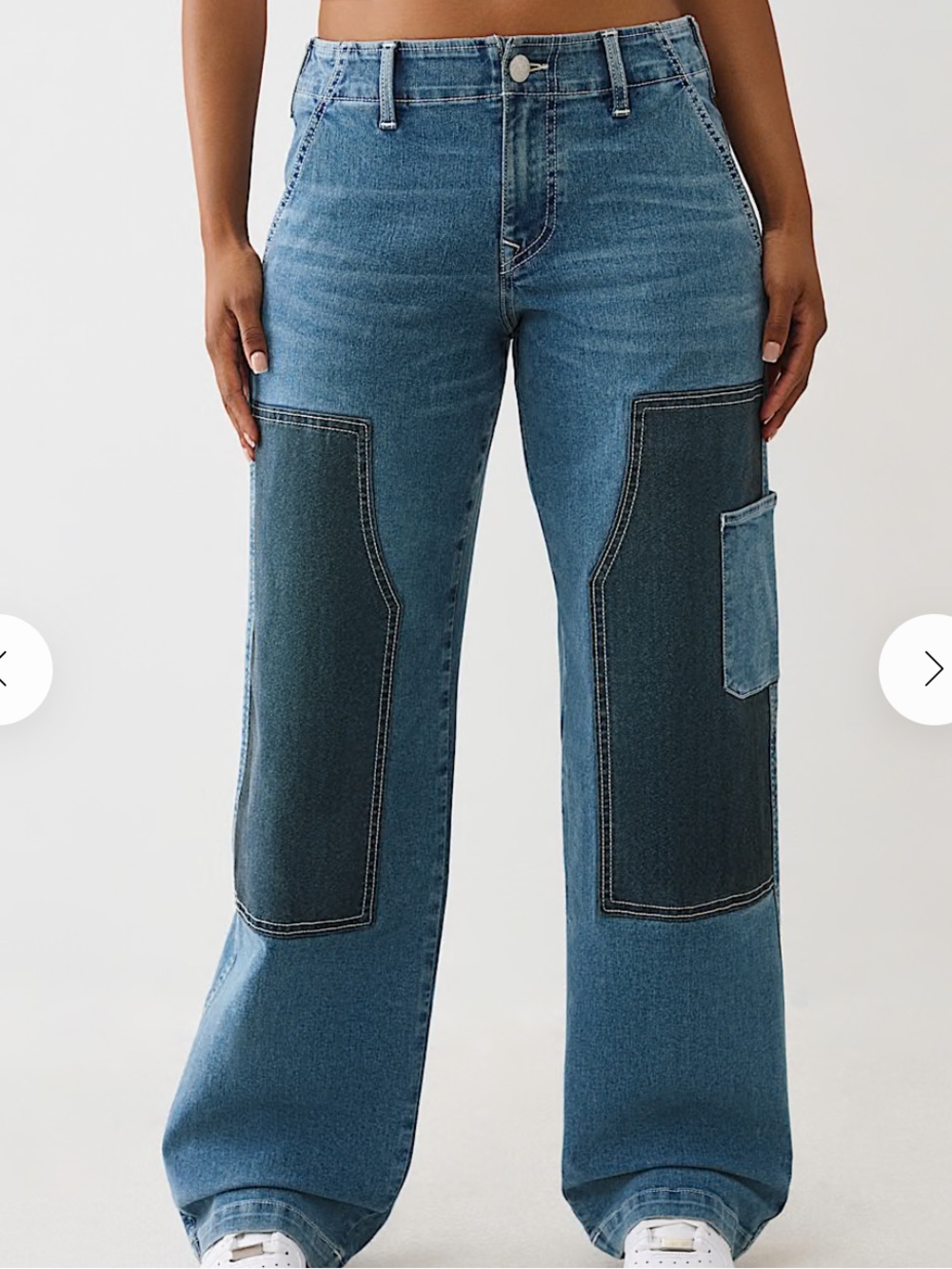 NWT True Religion Reverse Denim Carpenter Pant Size 31
